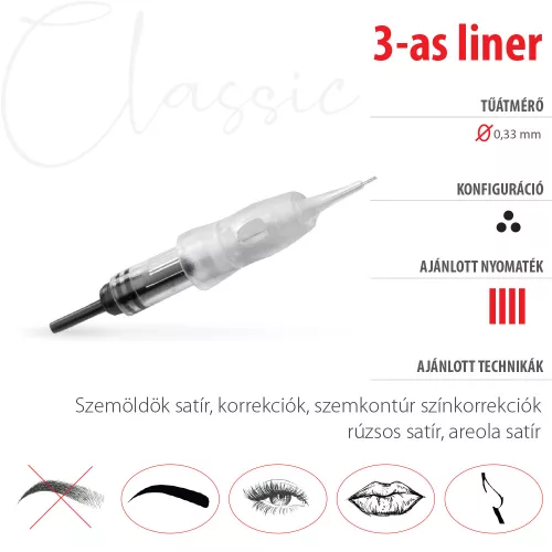 3 liner Swiss Color tűmodul Classic