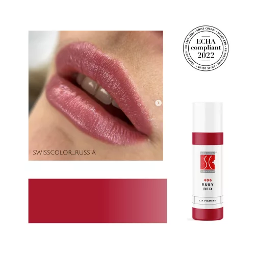 Swiss Color SC406 Ruby Red szájtetováló pigment